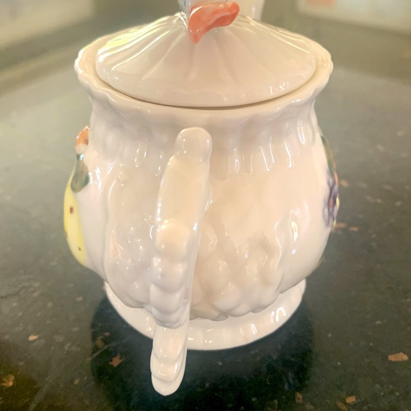 Vintage mini teapot hand painted fruit , floral and candy theme - Picture 4 of 6